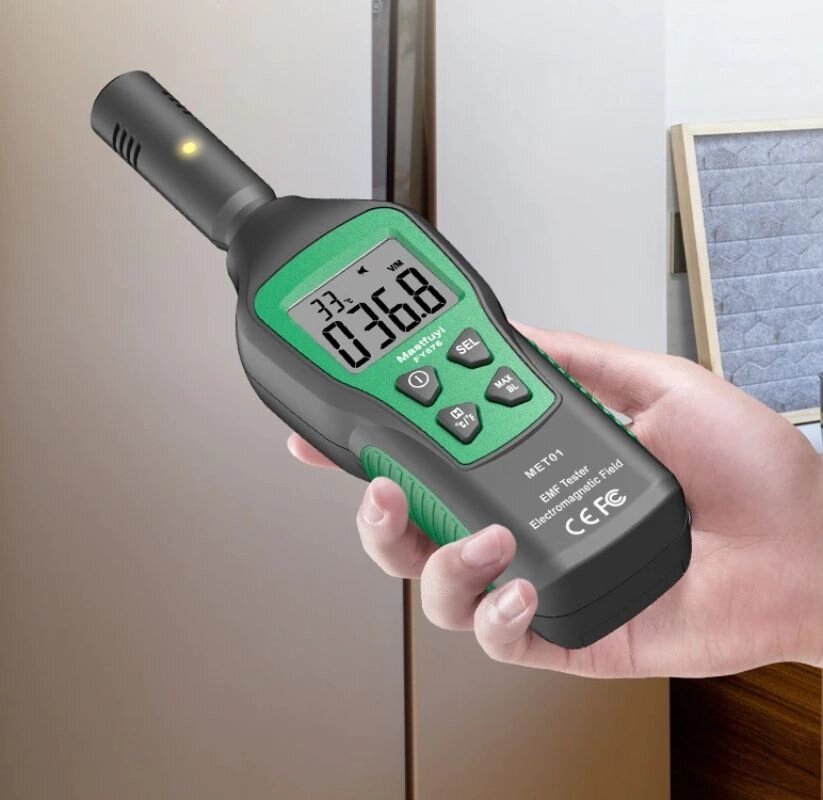 картинка Тестер электромагнитного излучения MET01, EMF Tester от магазина "мир Электроники"