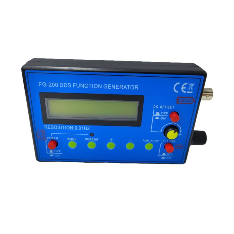 картинка Генератор сигналов FG-200 DDS, 0,01 Гц-500 кГц, синус, мендр, треугольник, + шнур BNC от магазина "мир Электроники"