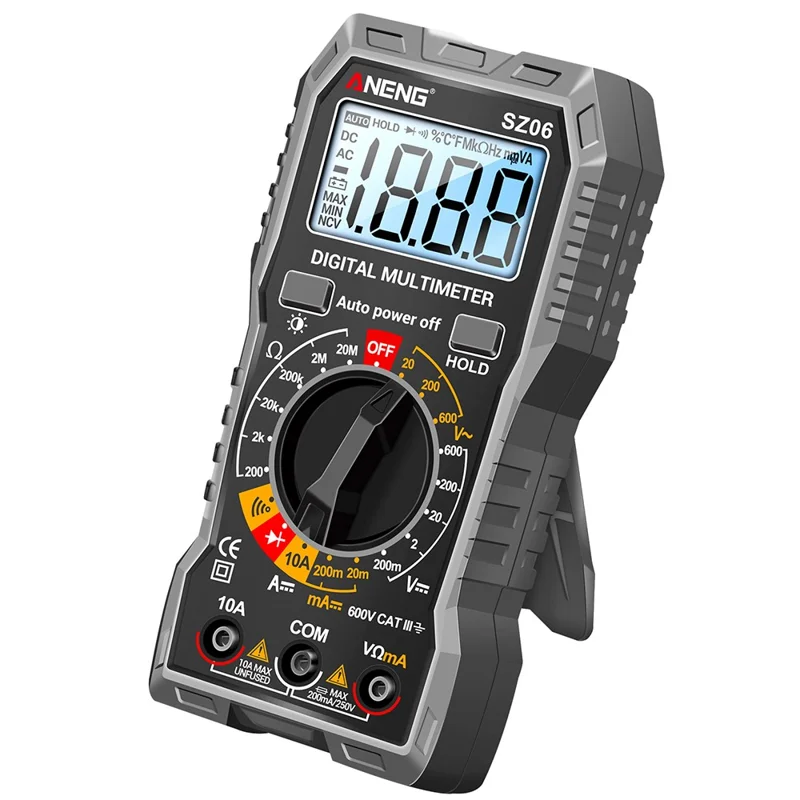 картинка Мультиметр тестер цифровой ANENG SZ06 черный от магазина "мир Электроники"