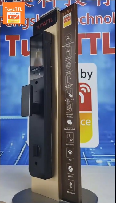 картинка Смарт замок дверной TYSH Tuya K9, 3D Face ID, Wi-Fi, BT от магазина "мир Электроники"