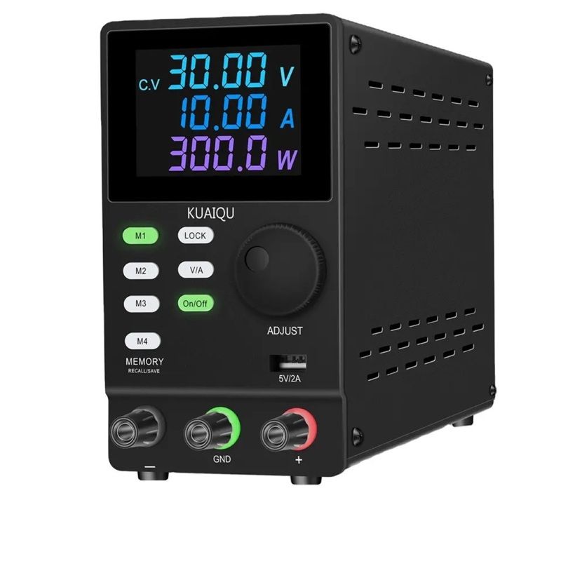 картинка Блок питания KUAIQU SPPS-3010D RS232, 0-30В/10А, память, USB, черный от магазина "мир Электроники"