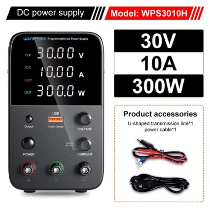 картинка Блок питания Wanptek WPS605H 0-60В/5А, USB, 4 разряда импульсный от магазина "мир Электроники"