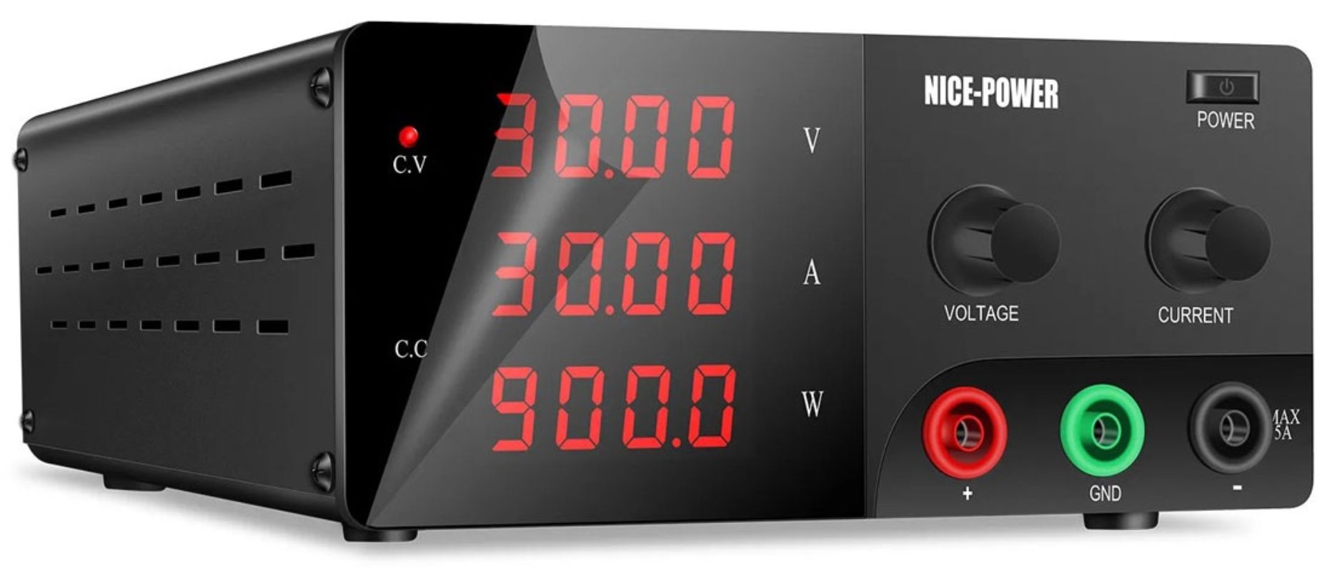 картинка Блок питания NICE-POWER R-SPS3030, 0-30В/30А, 3 индикатора, черный от магазина "мир Электроники"
