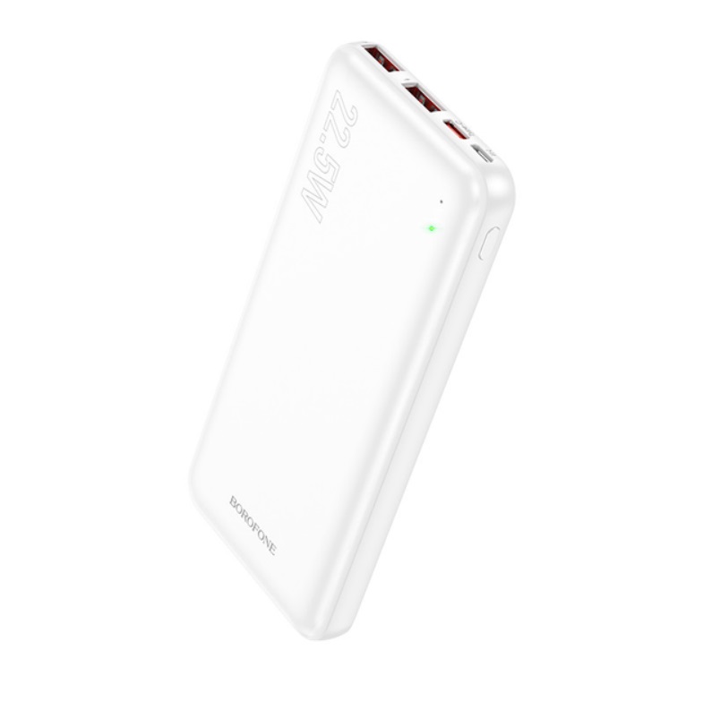 картинка POWER BANK BOROFONE BJ38, 10000 мАч, 22.5 Вт+PD 20 Вт, QC 3.0, USB-C, 2 USB от магазина "мир Электроники"