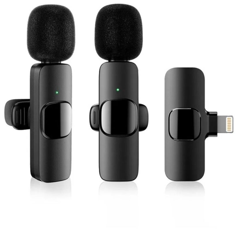 картинка Микрофон петличка беспроводной для IpHone, 2 микрофона от магазина "мир Электроники"