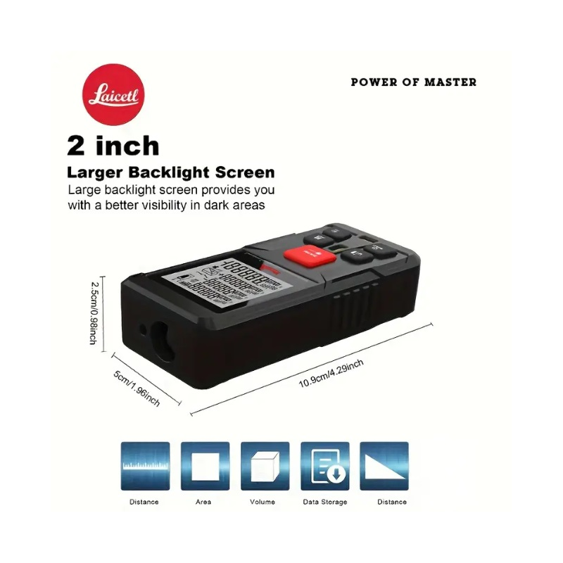 картинка Лазерный дальномер Laicetl E-70, 70 м, аккумулятор от магазина "мир Электроники"