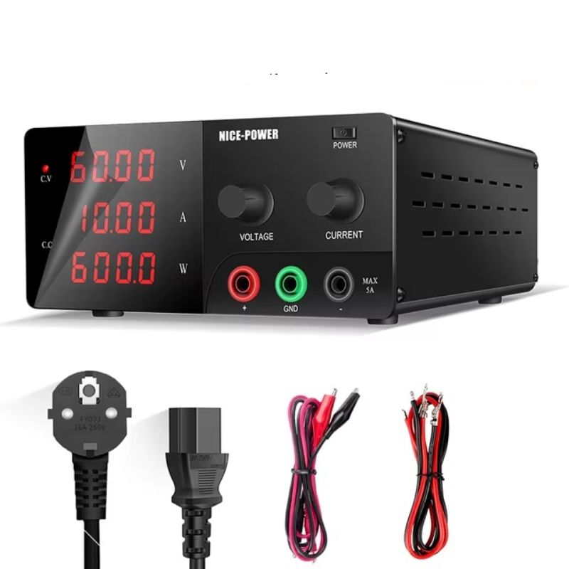 картинка Блок питания NICE R-SPS6020, 0-60В/20А, 3 индикатора, черный от магазина "мир Электроники"