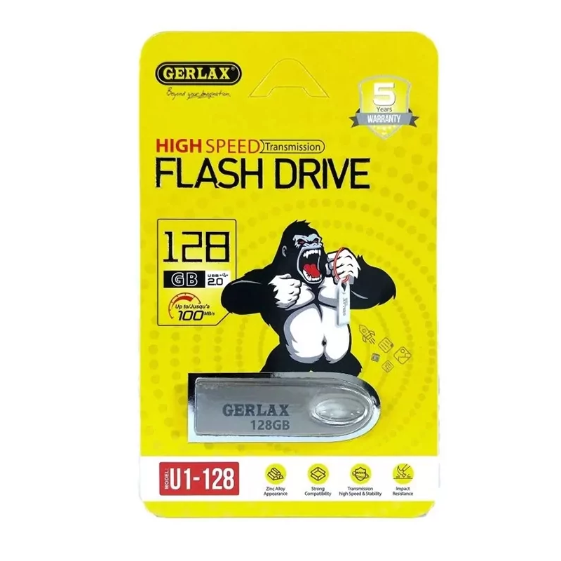 картинка Флешка GERLAX U1-128, 100 Мб/с, 128ГБ от магазина "мир Электроники"