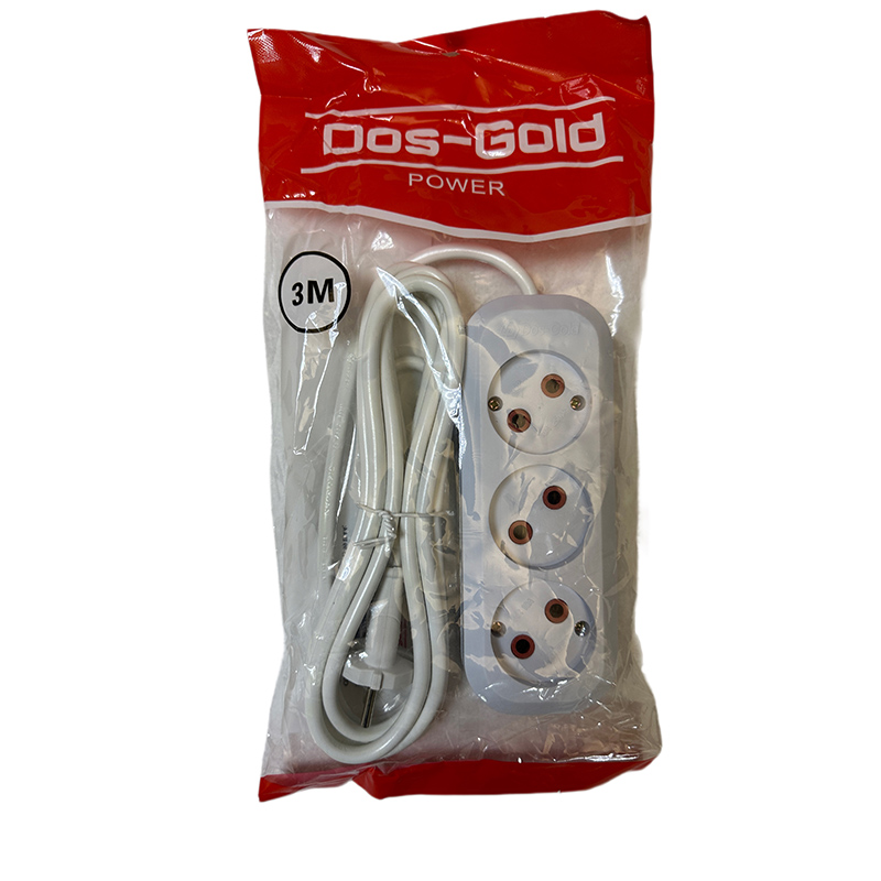картинка Удлинитель 220В Dos-Gold 3 розетки, 3 м от магазина "мир Электроники"