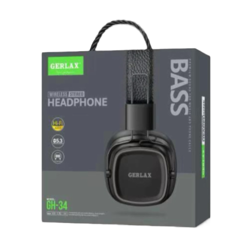 картинка Наушники беспроводные GERLAX GH-34 Bass, BT 5.3, до 80 ч (большие) от магазина "мир Электроники"