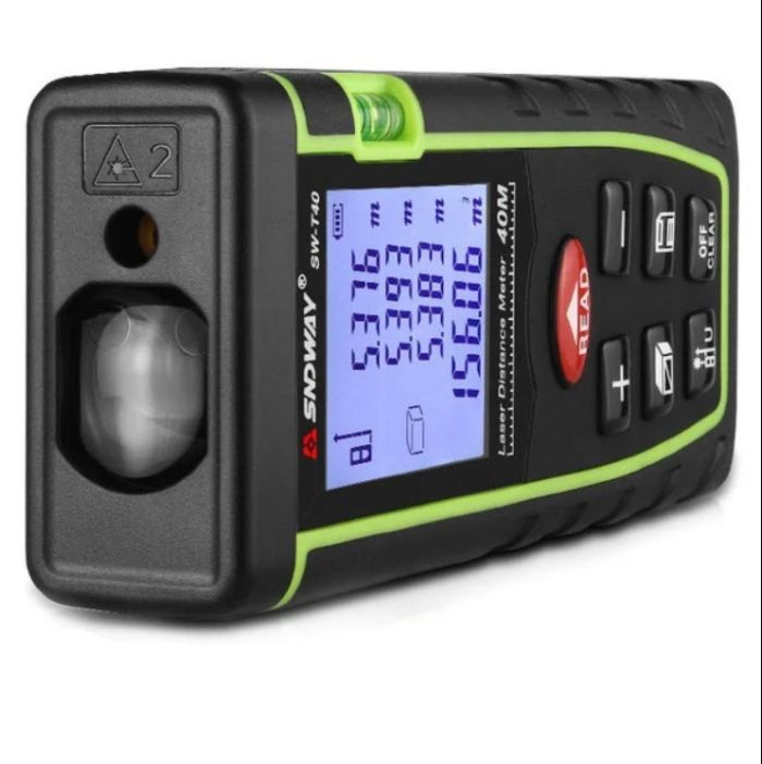 картинка Лазерный дальномер SW-T40, рулетка 40 м с памятью измерений, точность 2 мм от магазина "мир Электроники"