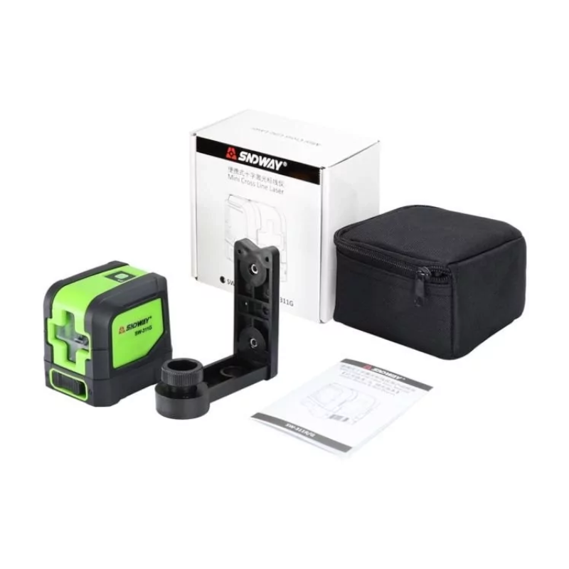 картинка Самовыравнивающийся лазерный уровень, нивелир SNDWAY SW-311G. 2-линии, зеленый от магазина "мир Электроники"