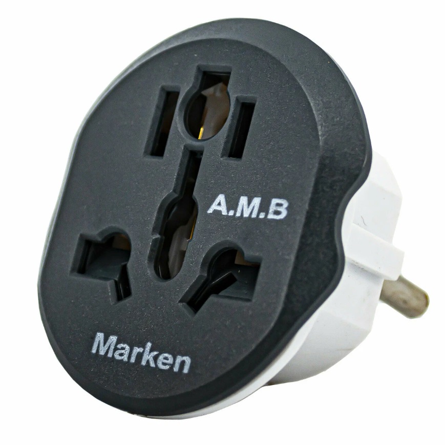 картинка Адаптер сетевой переходник Marken AMB (Plug 605), розетка Евро 220В от магазина "мир Электроники"