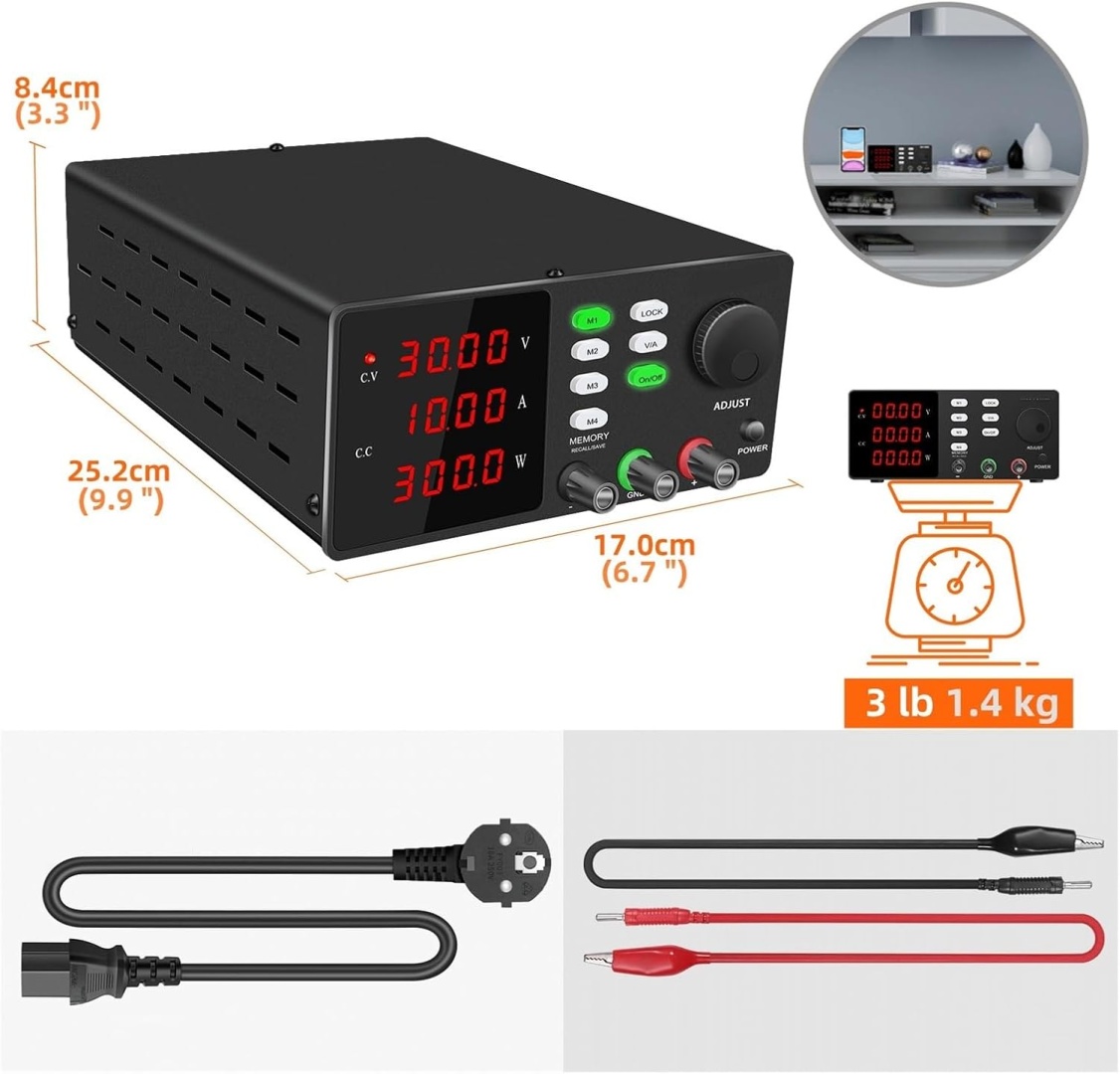 картинка Импульсный лабораторный блок питания Nice-Power SPPS-S3010-232 (30 В / 10 А) от магазина "мир Электроники"