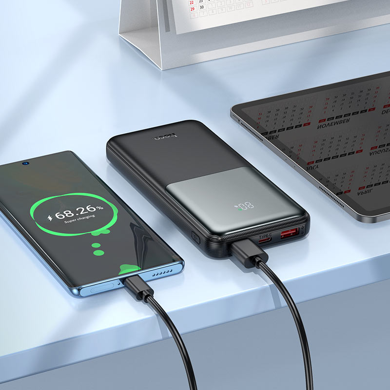 картинка Power Bank HOCO J136 20000 мАч, PD20 Вт, выход 2 USB, Type-C, быстрая зарядка от магазина "мир Электроники"