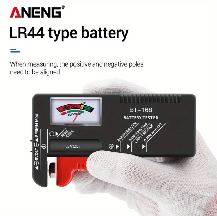 картинка Тестер батареек BT-168 AA/AAA/C/D/9 В/1,5 В универсальный от магазина "мир Электроники"