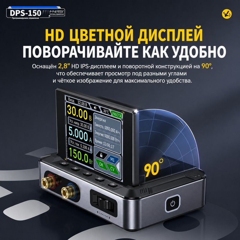 картинка Преобразователь DC/DC FNIRSI DPS-150 до 30В/5А, 150 Вт, лабораторный, понижающий от магазина "мир Электроники"