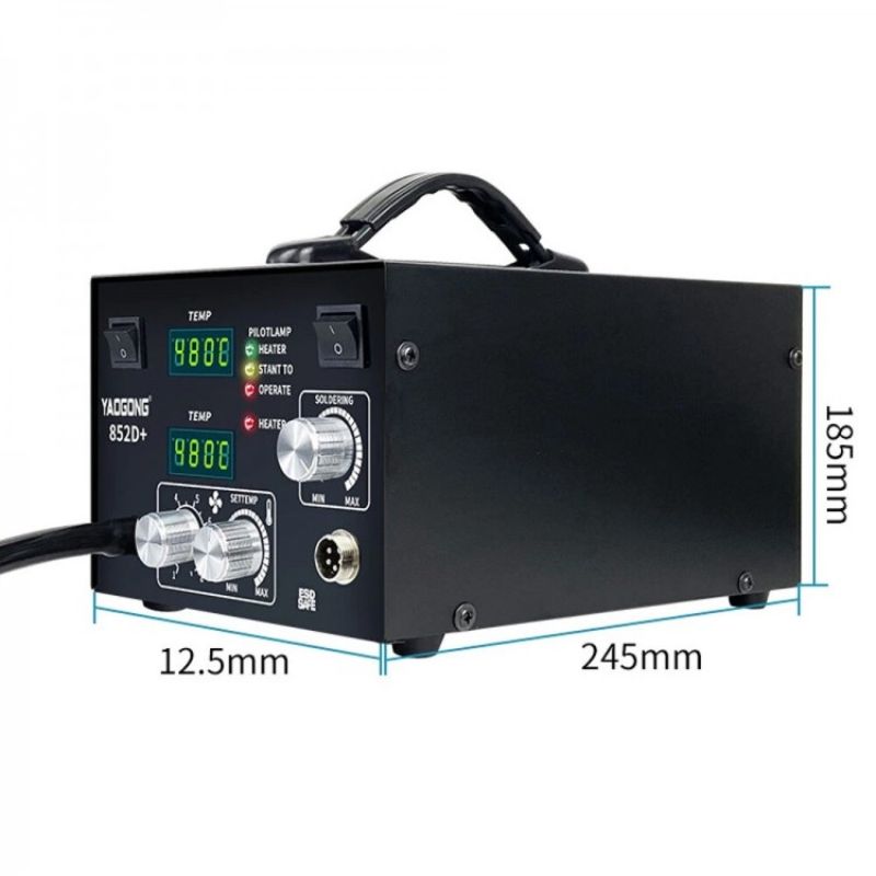 картинка Паяльная станция YAOGONG 852D+, компрессор, минимальная от магазина "мир Электроники"
