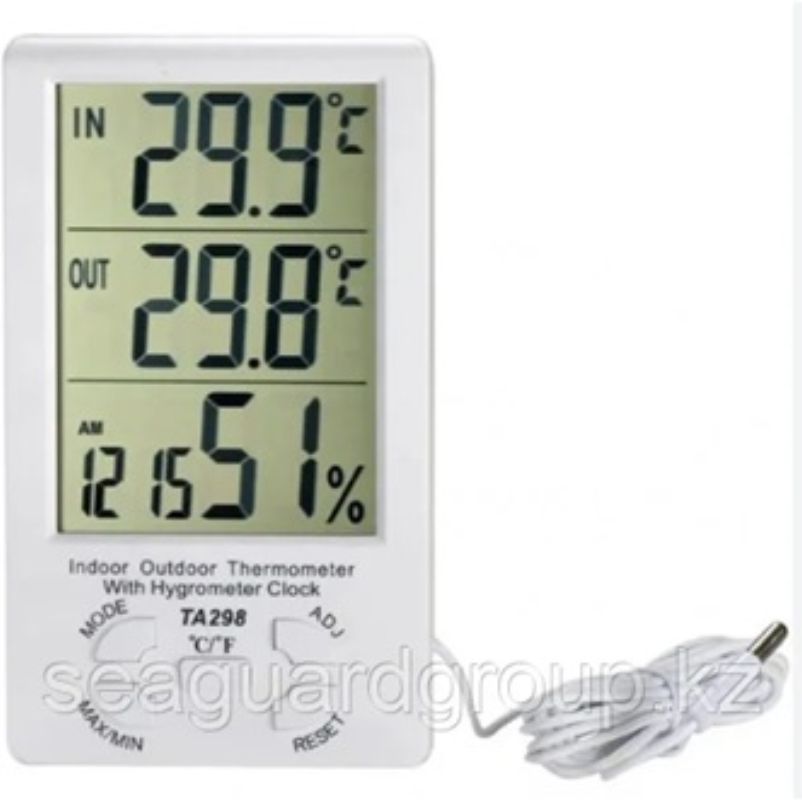 картинка Термометр гигрометр TA298 с выносным датчиком, время от магазина "мир Электроники"