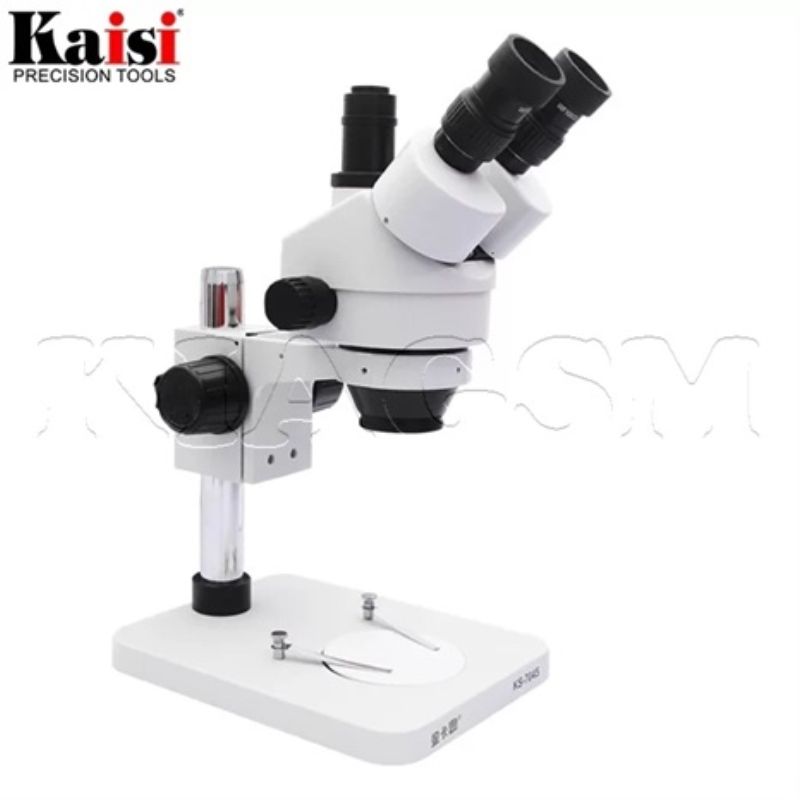 картинка Микроскоп тринокулярный Kaisi 37045A, 7-45х с LED подсветкой промышленный, для электроники, ювелиров от магазина "мир Электроники"