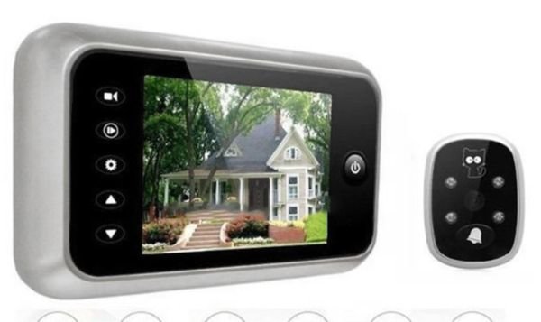 картинка Дверной видеоглазок с цветным ЖК экраном 3.5_, фото, видео от магазина "мир Электроники"