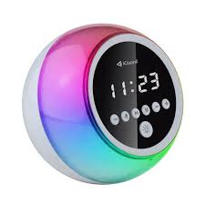 картинка Портативная Bluetooth Колонка Kisonli Q6C RGB, часы, 5 Вт от магазина "мир Электроники"
