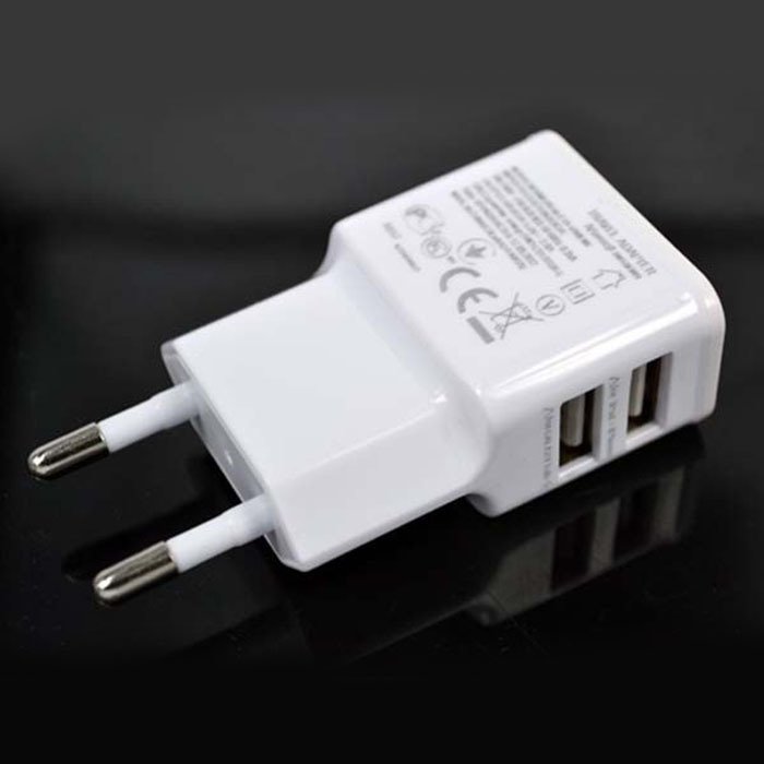 картинка Зарядное устройство, адаптер питания 220В, 5 В, 2A, 2-USB от магазина "мир Электроники"
